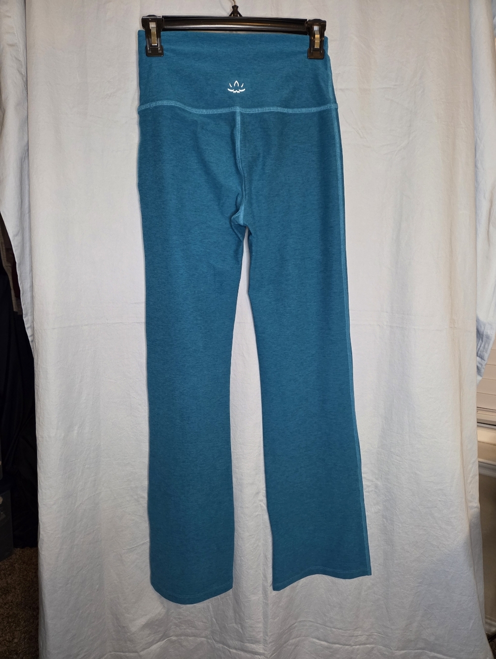 Beyond Yoga Practice Spaced High Waist Pants in Aqua Blue - Size M - Picture 2 of 10